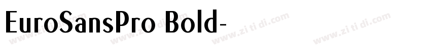 EuroSansPro Bold字体转换